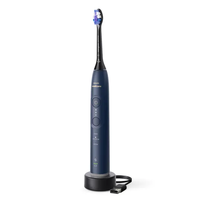 Bàn chải điện Philips Sonicare Series 6500 trên đế sạc (ảnh minh họa)